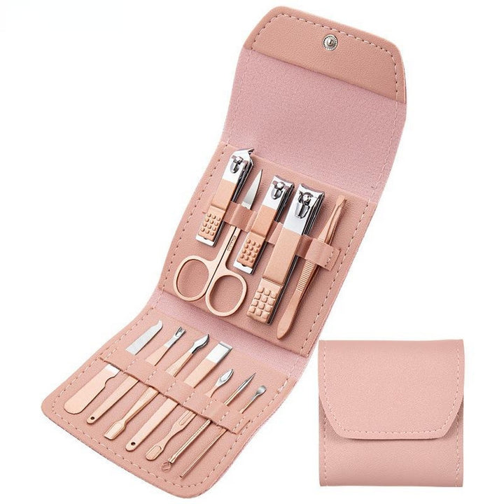 Estuche Set Manicure Pedicure Kit Cortauñas 12 Piezas