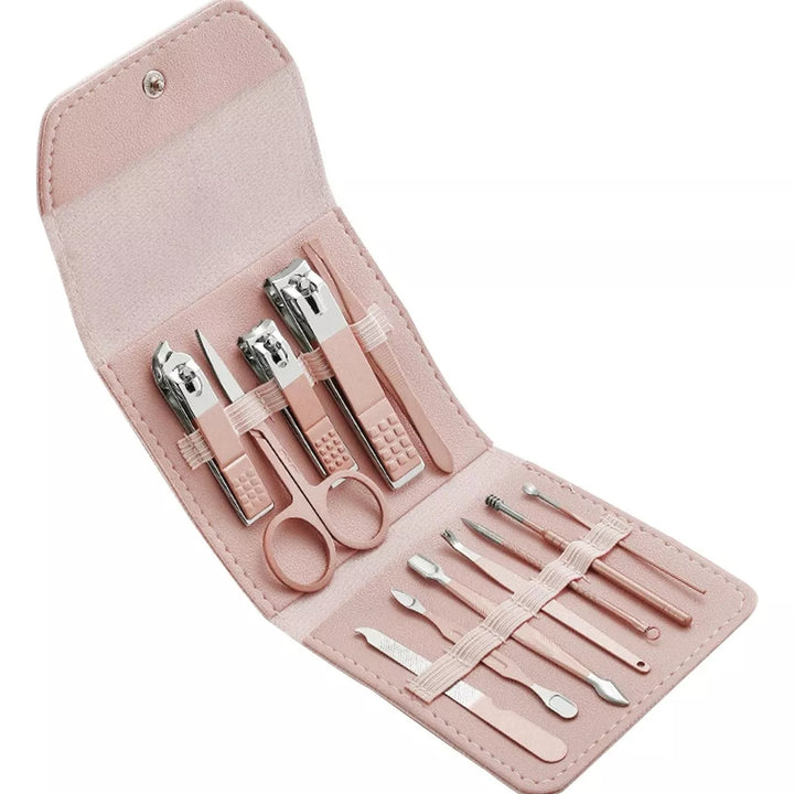 Estuche Set Manicure Pedicure Kit Cortauñas 12 Piezas