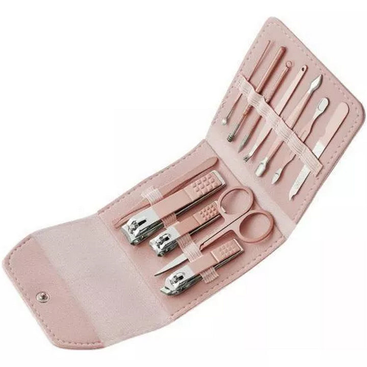 Estuche Set Manicure Pedicure Kit Cortauñas 12 Piezas