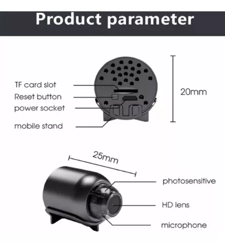 Mini Cámara Espía TIPO BALA Vigilancia
