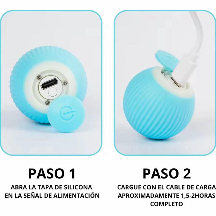 pelota juguete giratoria recargable para perros o gatos