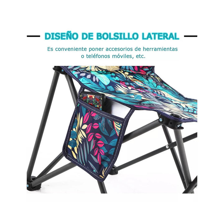 Silla De Camping Plegable, Compacta Portátil