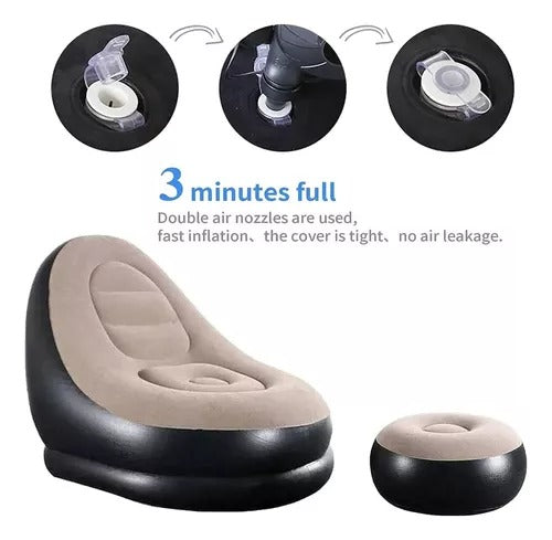 Sillón Inflable Sofá Portátil Plegable